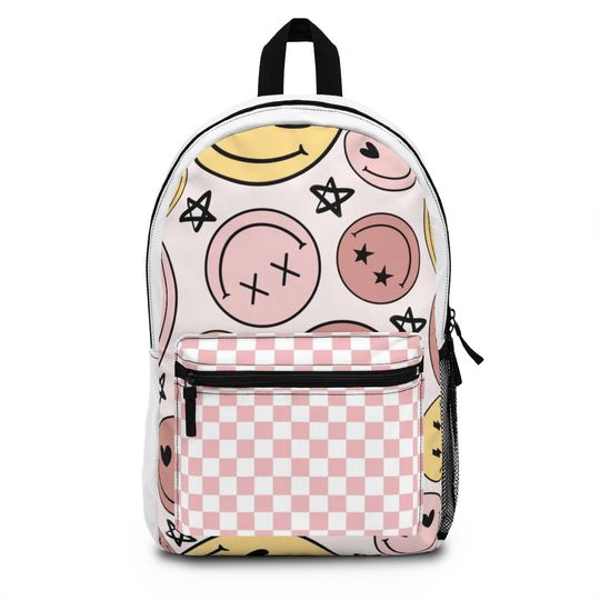 Smiley face with stars and X eyes Backpack