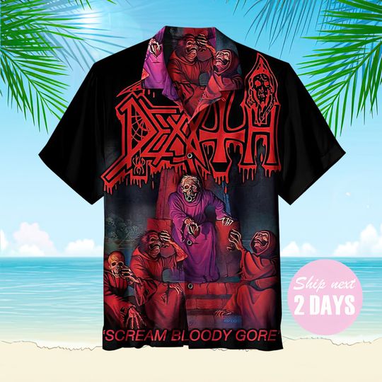 Death - Scream Bloody Gore Hawaiian Shirt, Soft Hawaii Shirts, 3D Hawaiian Aloha