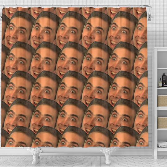 Meme Nicholas Cage - Hilarious Cage Pattern Shower Curtain
