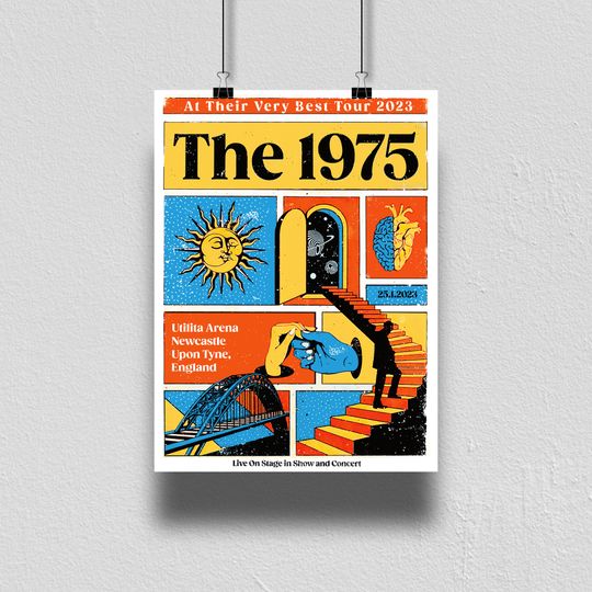 The 1975 At Their Very B.est Tour 2023 Poster, The 1975 Tour In UK Retro Poster