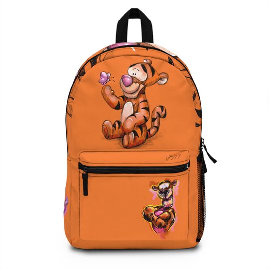 Tigger Orange Backpack, School Kids Backpack, Disney Backpack