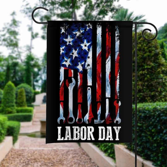 Happy Labor Day American Double-sided Flag