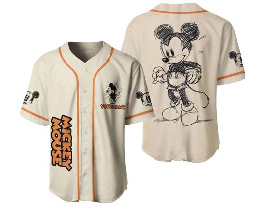 Personalized Mickey Baseball Jersey