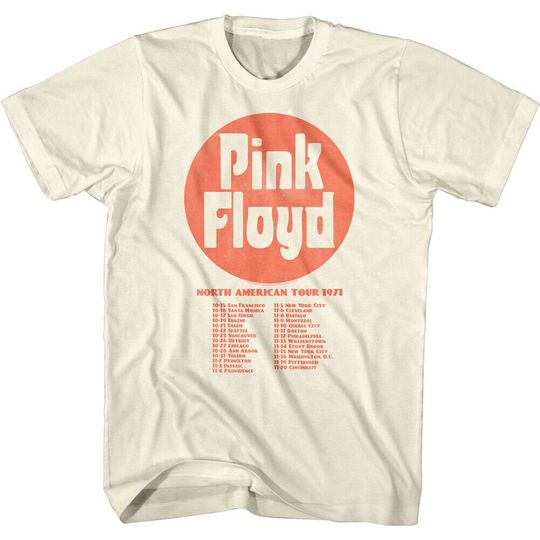 PINK FLOYD North American Tour 1971 T-Shirt