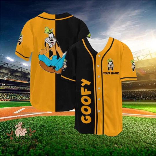 Personalize Goofy Baseball Jersey, Disney Baseball Jersey, Goofy Dog Shirt