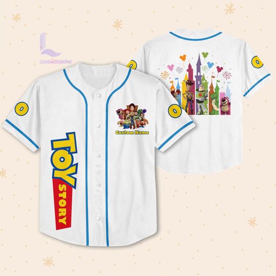 Personalized Disney Toy Story Kids, Woody Baseball Shirt, Buzz Lightyear Baseball Shirt