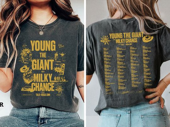 Young the Giant & Milky Chance 2023 Tour Shirt, Young the Giant Band Fan Shirt, Young the Giant 2023 Tour Shirt