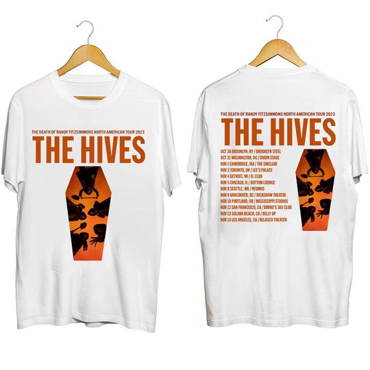 The Hives Rock Band Png, The Hives 2023 Music Tour T Shirt