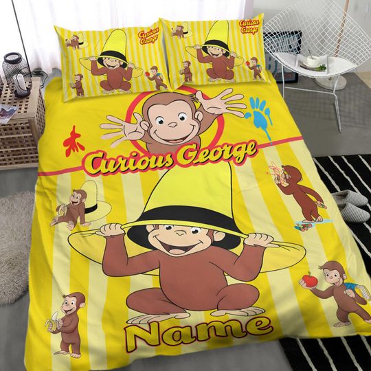 Personalized Curious George Bedding Set