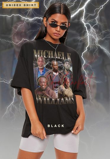 MICHAEL K WILLIAMS Tribute T-shirt - Michael K Williams Retro T-shirt
