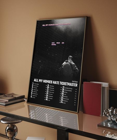 Zach Bryan - All My Homies Hate Ticketmaster Poster