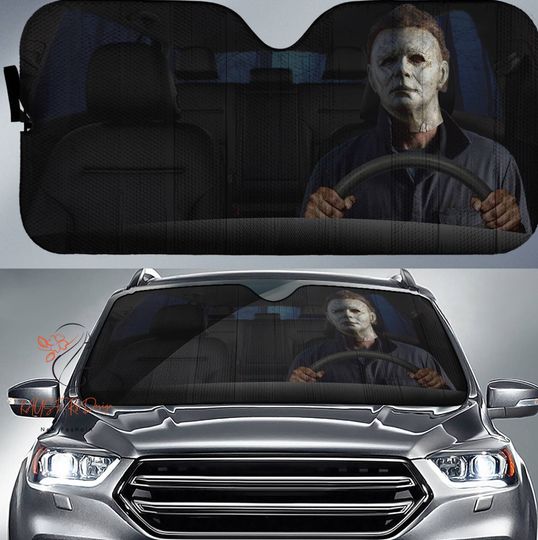 Michael Myers Car Sunshade Horror Halloween Car Sunshade
