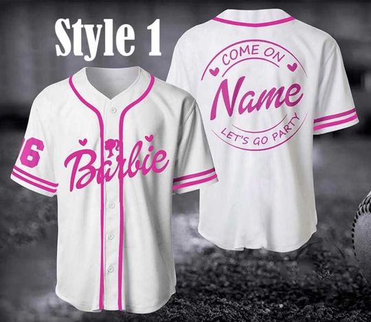 Barbie Jersey Shirt, Barbie Shirt, Come On Barbie Let's Go Party, Dream House Baseball Jersey, Birthday Party Tee