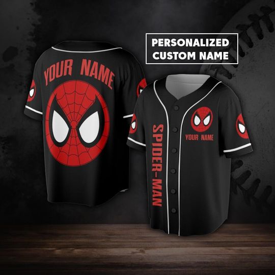 Custom Name Spider-Man Baseball Jersey, Superhero Across The Spider-Verse Jersey Baseball Jersey