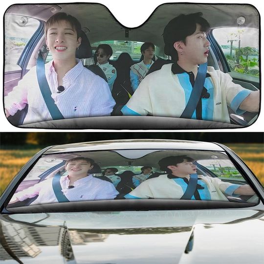 Stray Kids Kpop Car Sun Shade, SKZ Bang Chan Changbin Han Seungmin Car Accessories
