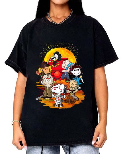 Halloween Dog and Gang Shirt, Charlie Brown Peanuts Halloween Shirt