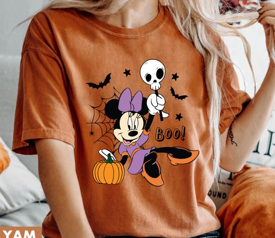 Discover Shirt, Minnie Spooky Season, Minnie Mouse Halloween Shirt, Minnie Pumpkin Shirt, Disney Spooky Shirt