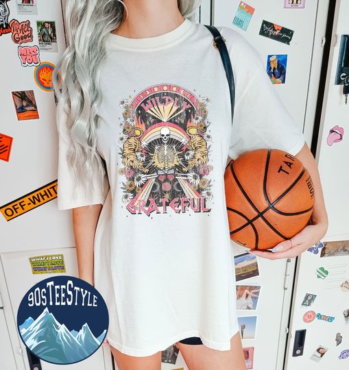 Wildly Grateful Skeleton Shirt, Grateful Shirt, Wildly Grateful Concert Shirt, Grateful Dead Tee