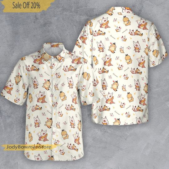 Anime Hawaiian Shirt, PKM Hawaiian Shirt, PKM Shirt