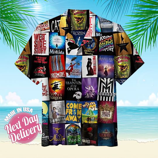 Broadway Musical Theater Hawaiian Shirt, 3D Hawaiian Aloha Shirt