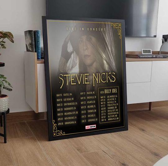 Discover Stevie Nick Tour Poster, Two Icons One Night Tour 2023 Poster
