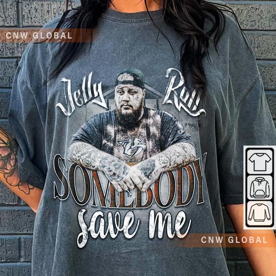 Discover Jelly Roll Music Shirt, Somebody Save Me Cowhide Country T Shirt