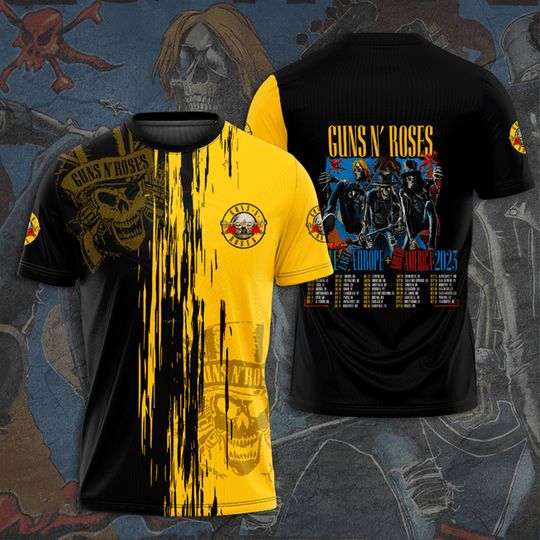 Discover Guns N' Roses Reveal 2023 World Tour Shirt