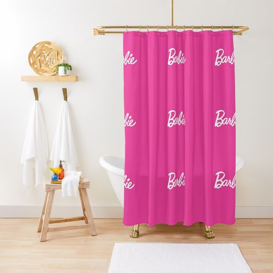 Barbie logo Shower Curtain