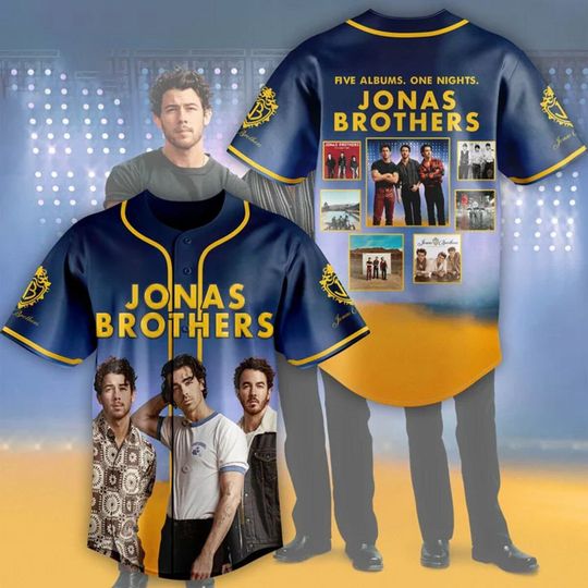Jonas Brothers Baseball Jersey, Jonas Brothers The Tour 2023