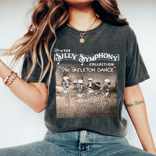 Discover Retro Silly Symphony Shirts, Disney Halloween Shirt, The Skeleton Dance Shirt