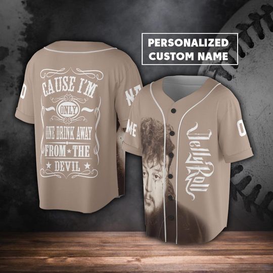 Custom Name Jelly Roll Baseball Jersey, Jelly Roll Rock Country Music Lover Gift