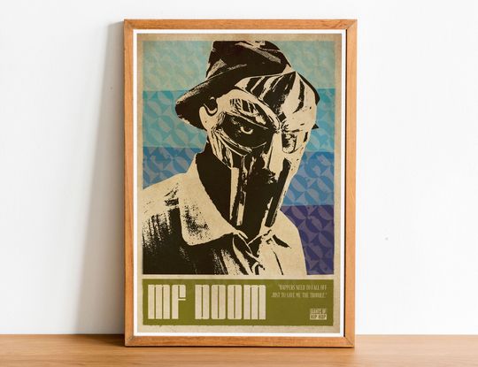 MF Dooom, Hip Hop Music Print, Hip Hop Poster, Hip Hop Wall Art, Hip Hop Art, Retro Hip Hop Poster, Hip Hop Music Wall Art