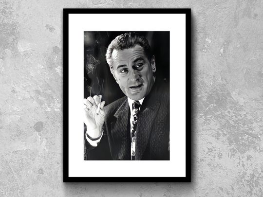 Goodfellas Poster - Robert De Niro Smoking Poster Oil Painting Print - Goodfellas - Movies - TV - Posters