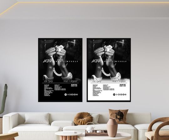 Discover Lil Tjay Poster / True 2 Myself Poster / True 2 Myself Tracklist / Lil Tjay Album Cover Poster Print Lil Tjay True 2 Myself Album