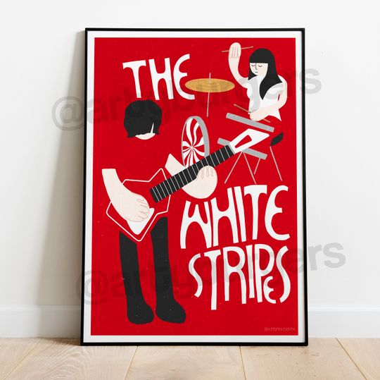 The WS // band illustrated | rock indie inspired | A1 A2 A3 A4 A5 | music poster | wall decor | art print