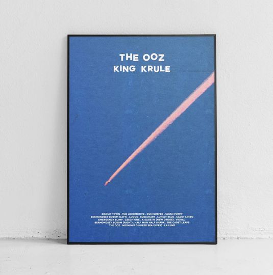 Discover King Krule / The Ooz / Album Tracklist / Poster Print / Minimal / Wall Art / Apartment Posters / Bedroom Posters