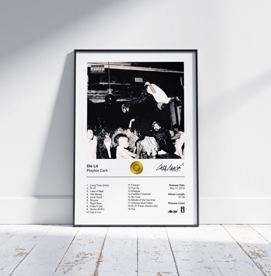 Playboi Carti Poster Digital Download - Die Lit Album Cover Poster Print Digital Download - Playboi Carti Poster Print - Music Gift