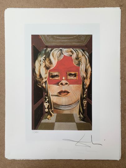 Salvador Dal" Face of Mae West" lithograph - Certificate, Signed, Top! Wall Art, Surreal art