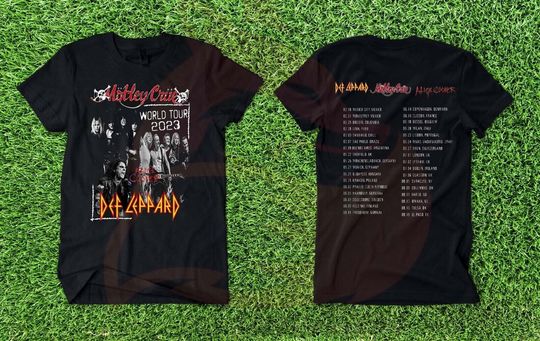 Mtley Cre, Def Leppard, Alice Cooper Tour Dates 2023 Shirt