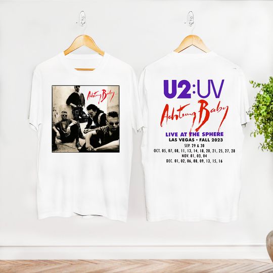U2 Band Concert Merch Shirt, Achtung Baby Live At Sphere