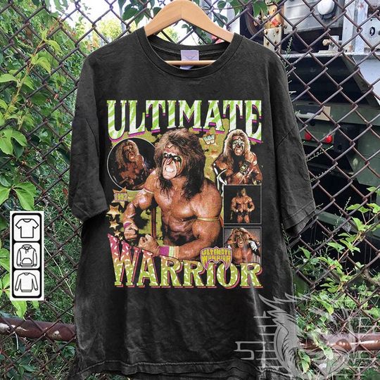 Discover Retro Ultimate Warrior T-Shirt, Ultimate Warrior Vintage T-Shirt