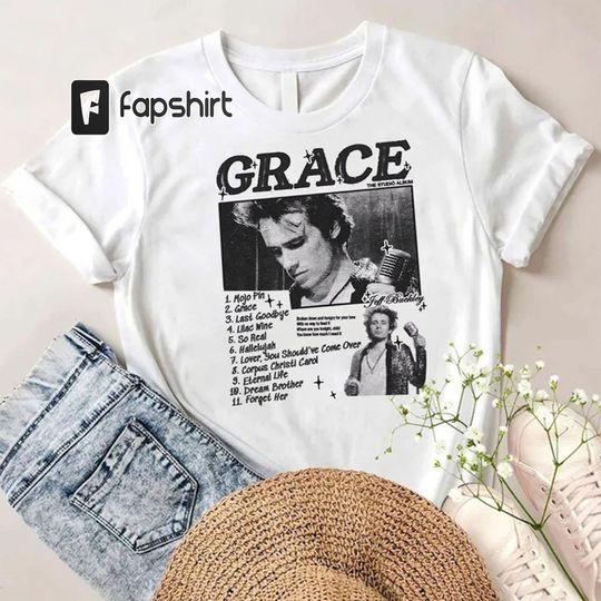 Vintage Jeff Buckley Grace Album Shirt, Grace Album Tracklist Jeff Buckley Concert Merch