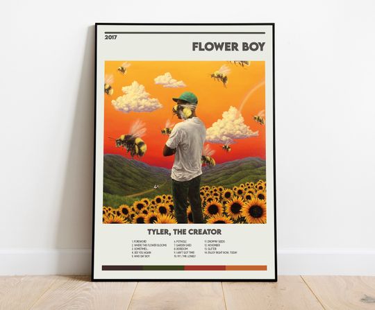Tyler The Creator - Flower Boy - Retro Music Album Poster