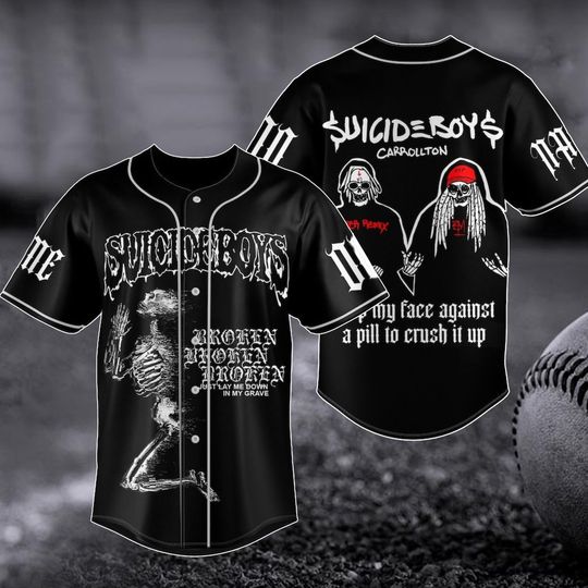 Customized Suicideboys Carrollton Baseball Jersey, Suicideboys Grey Day 2023 Baseball Jersey