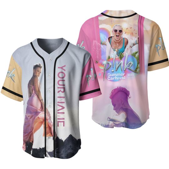 Personalized P!nk Summer Carnival 2023 Tour Baseball Jersey, Custom Name Pink In Concerts 2023 Jersey