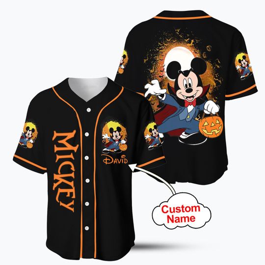 Mickey Mouse Halloween Custom Baseball Jersey
