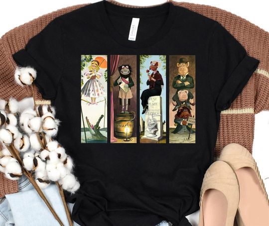 Disney The Muppets Haunted Mansion Halloween Retro Shirt, Three Hitchhiking Ghosts Tee