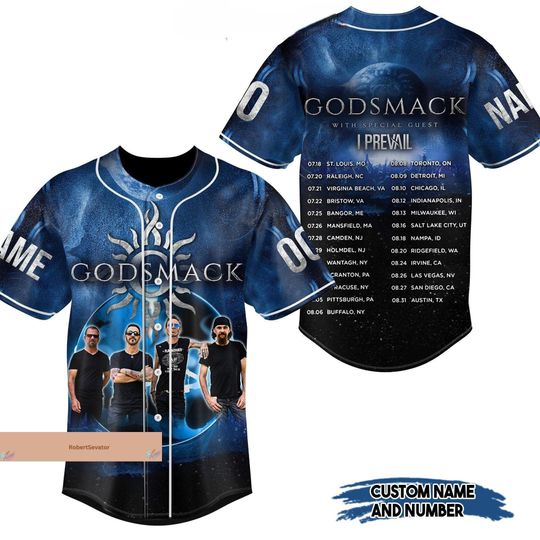 Personalized Godsmack With Special Guest I Prevail Baseball Jersey