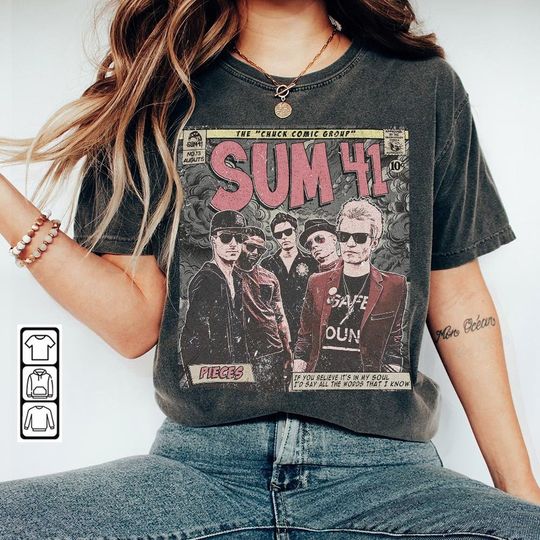 Sum 41 Comic Shirt, Sweatshirt 90S Vintage Book