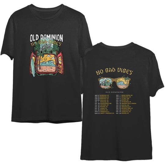 Discover Old Dominion Band No Bad Vibes Tour 2023, Old Dominion Music Band Concert shirt, Music Tour 2023 Shirt